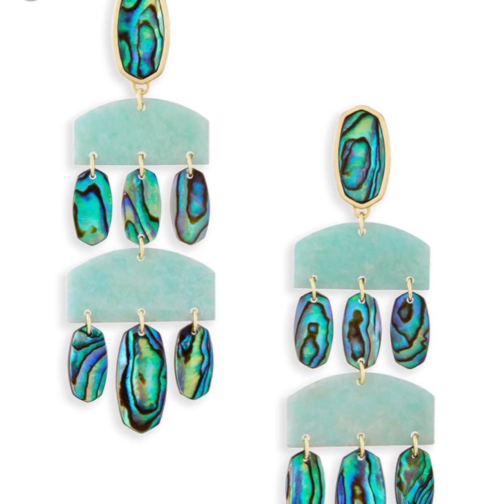 BNWT Kendra Scott Emmett abalone earrings
